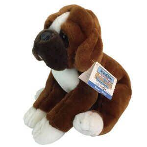 Animal Alley Boxer Puppy Dog Plush 10" Brown Stuffed Animal Toys R Us NWT
